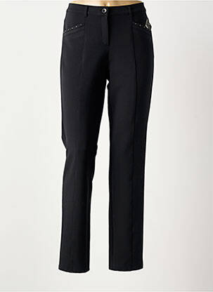 Pantalon slim taille normale taille normale noir FRANK WALDER femme