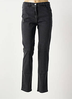 Jeans coupe slim stretch taille haute noir TONI femme