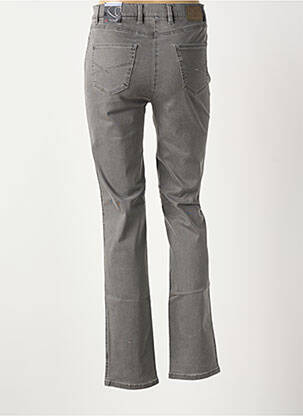 Jeans coupe slim stretch taille haute gris TONI femme