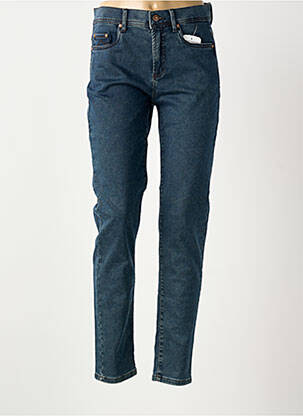 Jeans coupe slim stretch taille haute bleu ANNA MONTANA femme