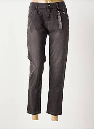 Jeans coupe slim stretch taille normale marron ANNA MONTANA femme