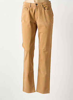 Pantalon slim tissage popeline taille normale beige GUY DUBOUIS femme