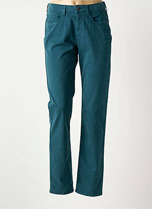 Pantalon slim tissage popeline taille normale vert GUY DUBOUIS femme