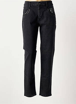 Jeans coupe slim stretch taille normale noir ANNA MONTANA femme
