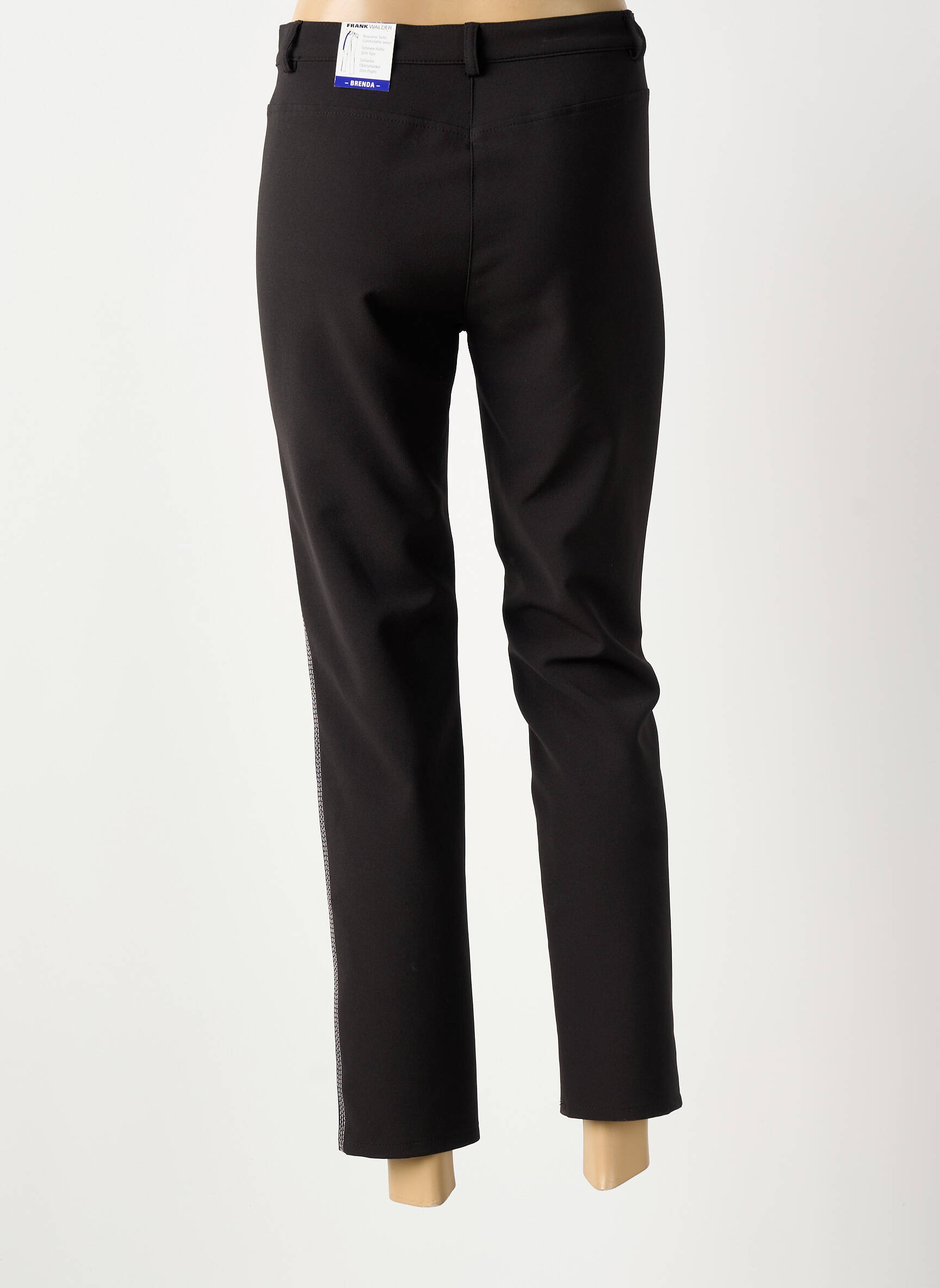 Pantalon 7/8 coupe chino taille normale noir FRANK WALDER femme