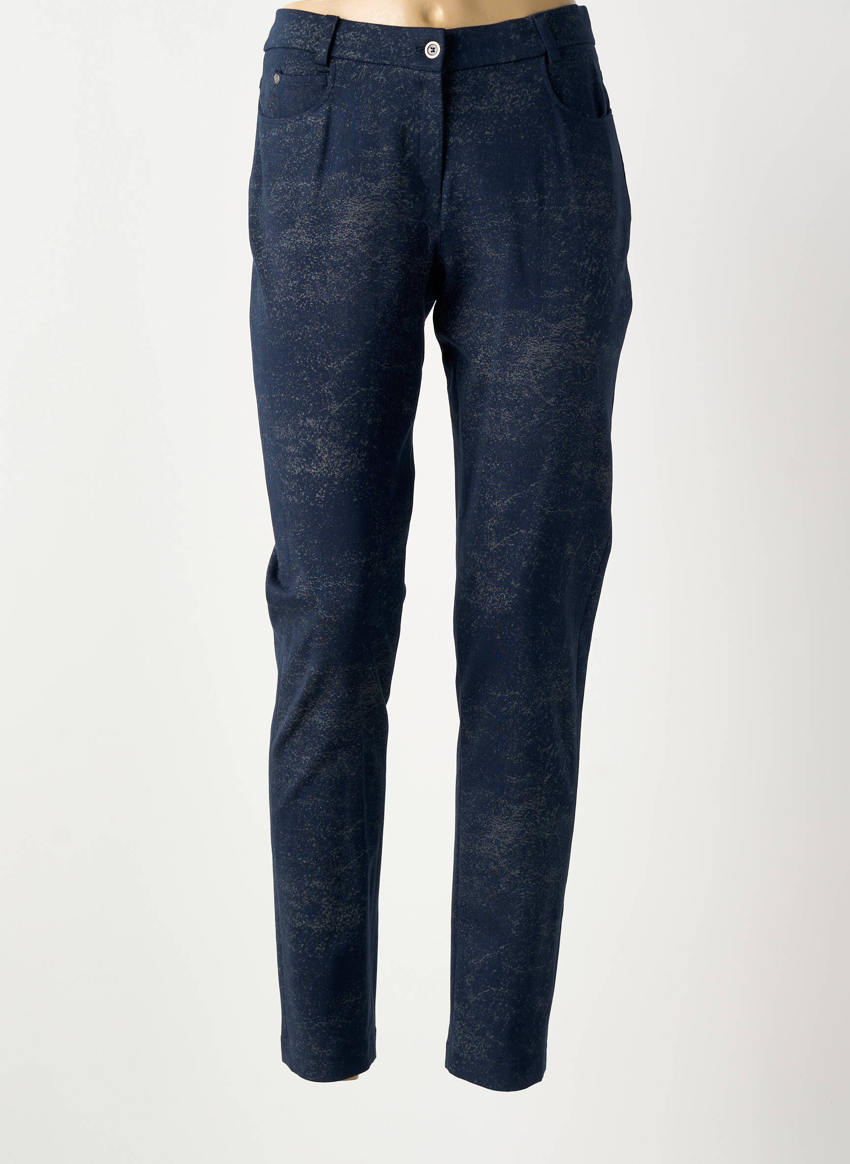 Pantalon slim stretch taille normale bleu GREGORY PAT femme