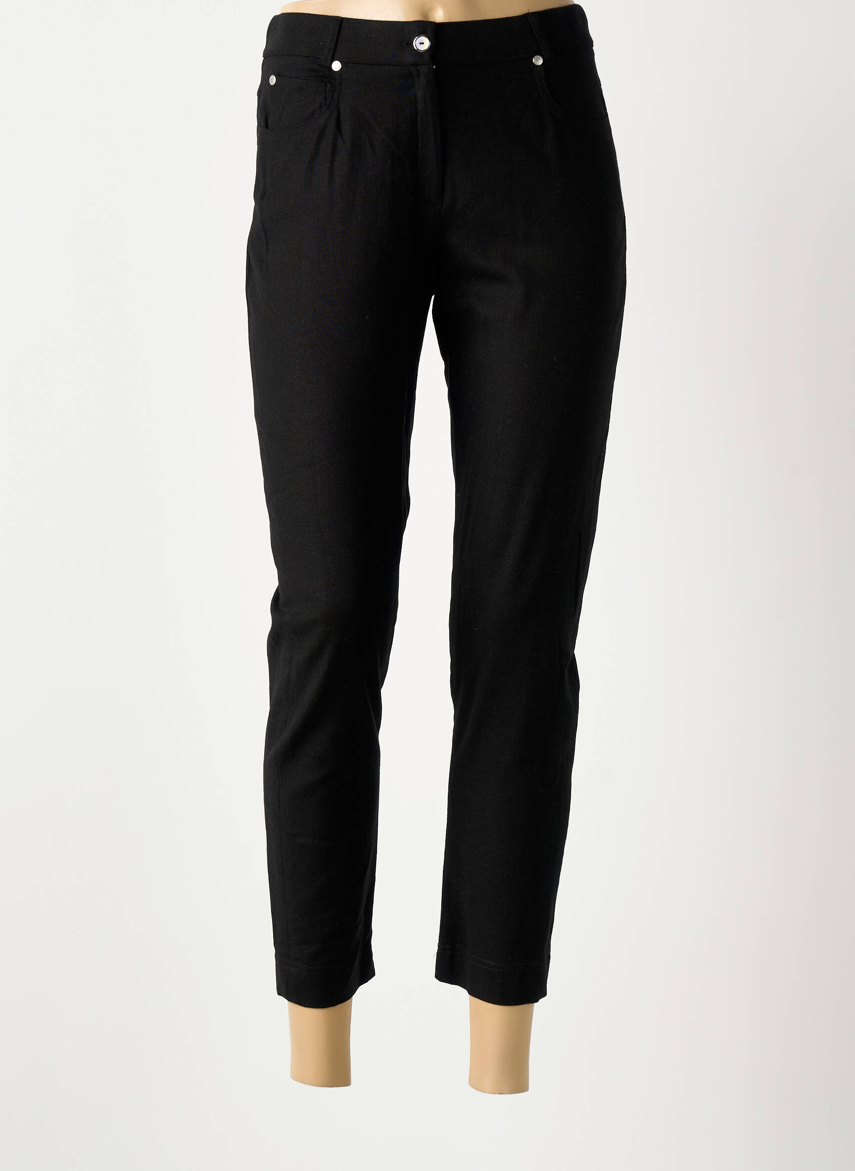 Pantalon 7/8 stretch taille normale noir GUY DUBOUIS femme