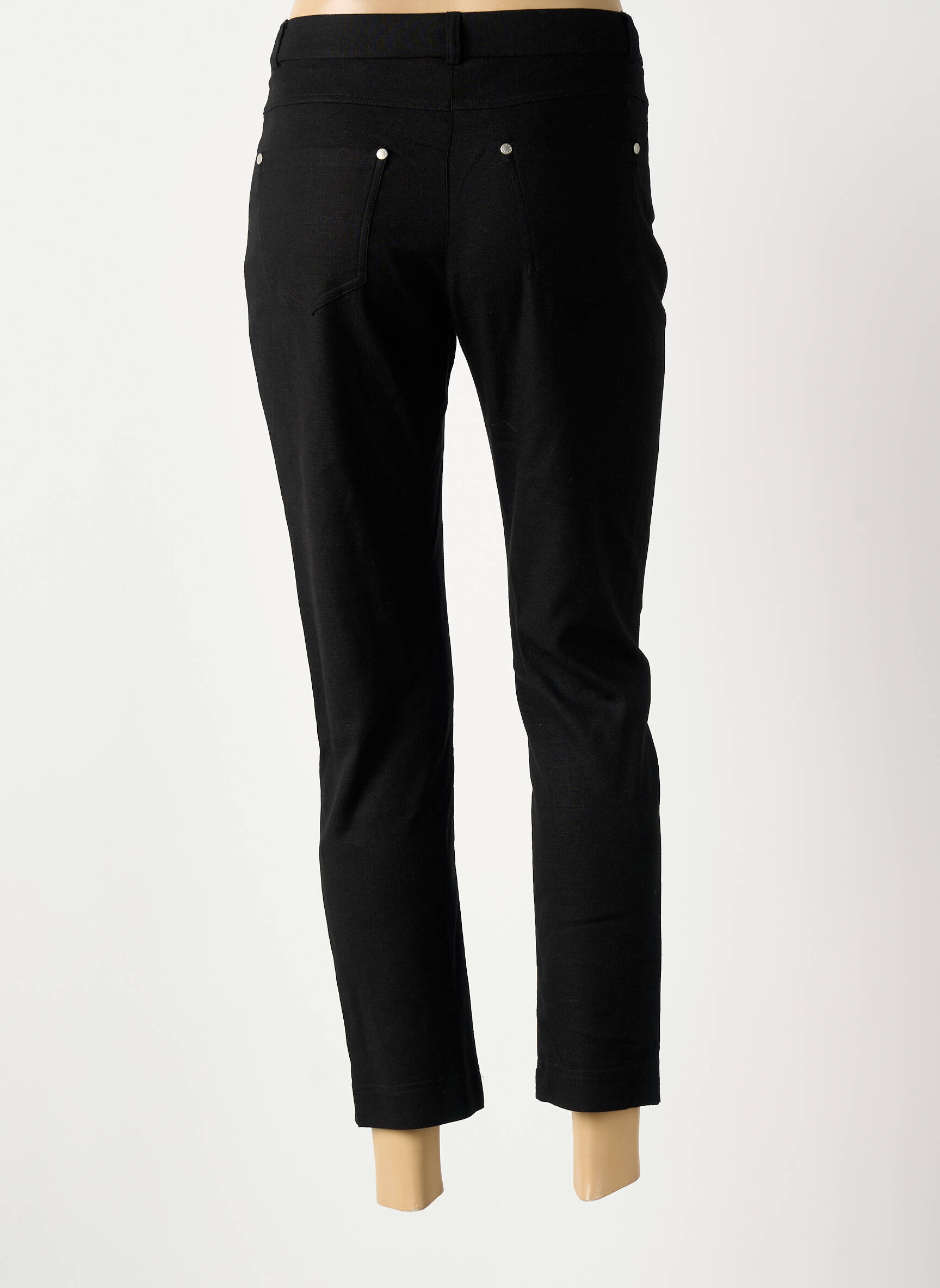 Pantalon 7/8 stretch taille normale noir GUY DUBOUIS femme