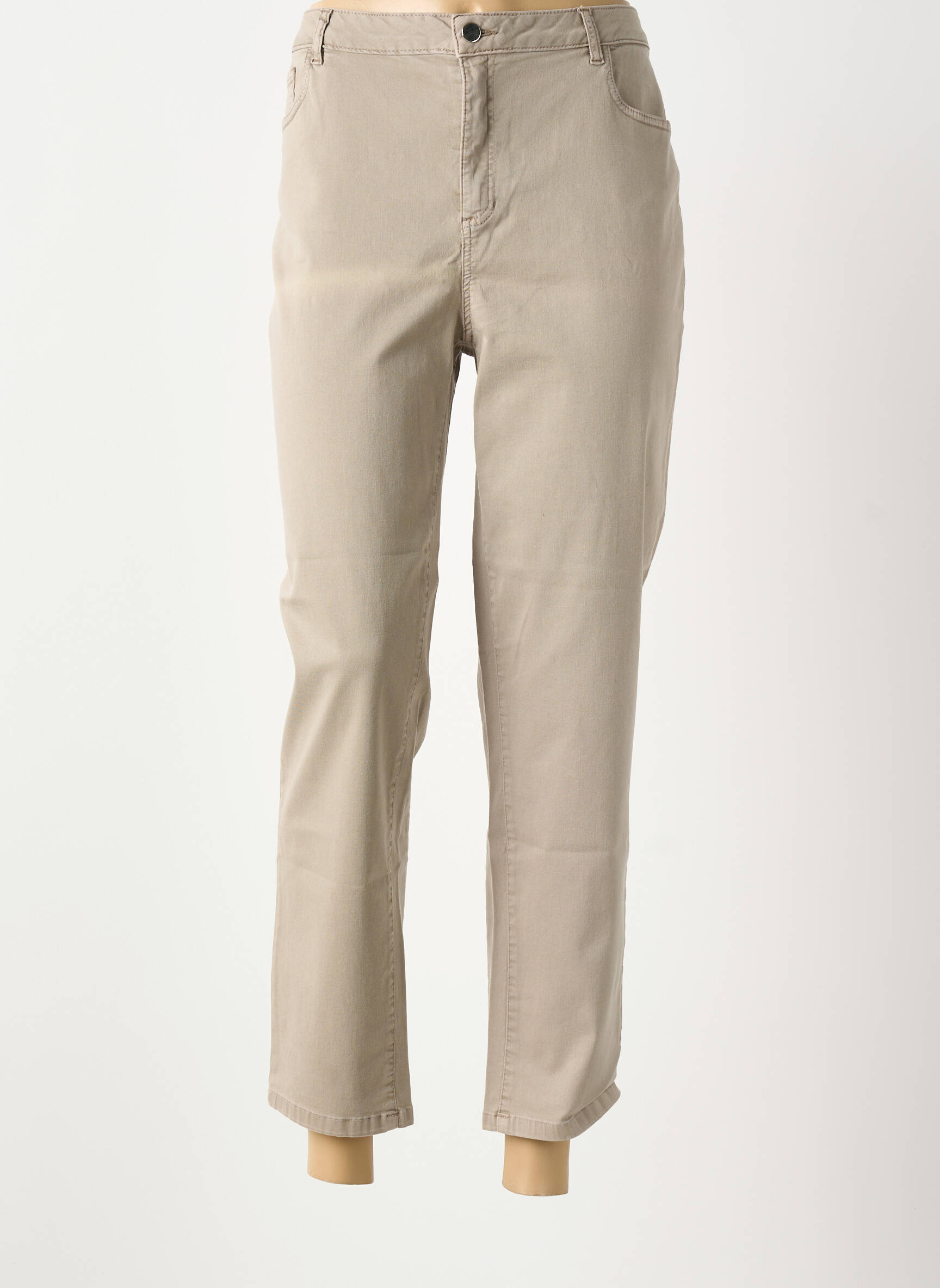 Jeans coupe slim stretch taille normale beige ANANKE femme