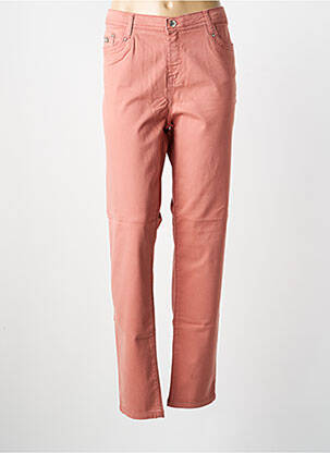 Pantalon droit stretch taille normale rose FUEGO WOMAN femme