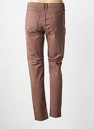 Pantalon droit stretch taille normale marron FUEGO WOMAN femme
