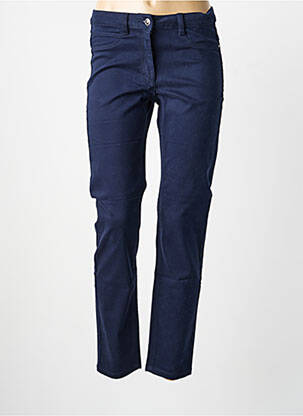 Pantalon droit stretch taille normale bleu BARBARA LEBEK femme