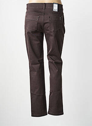 Pantalon droit stretch taille normale marron ANNA MONTANA femme