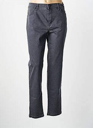 Pantalon droit stretch taille normale gris ANNA MONTANA femme