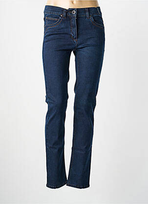 Jeans coupe slim stretch taille normale bleu ANNA MONTANA femme