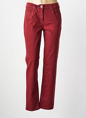 Jeans coupe slim stretch taille normale rouge ANNA MONTANA femme