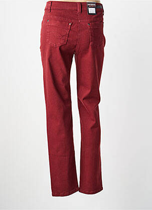Jeans coupe slim stretch taille normale rouge ANNA MONTANA femme