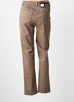 Pantalon droit stretch taille normale marron ANNA MONTANA femme