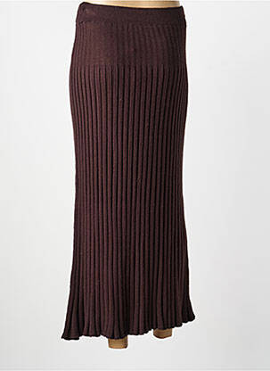 Jupe longue taille normale marron BARILOCHE femme