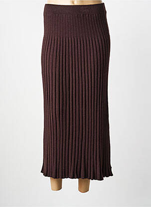Jupe longue taille normale marron BARILOCHE femme