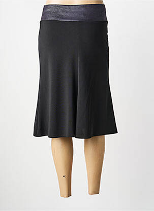 Jupe mi-longue coupe évasée noir GUY DUBOUIS femme