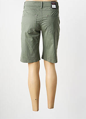 Bermuda tissage popeline taille normale vert ANNA MONTANA femme