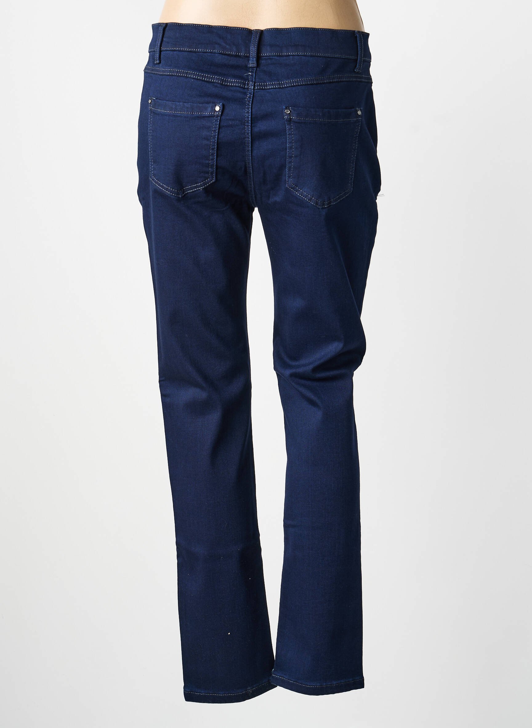 Jeans coupe slim stretch taille normale bleu ANNA MONTANA femme