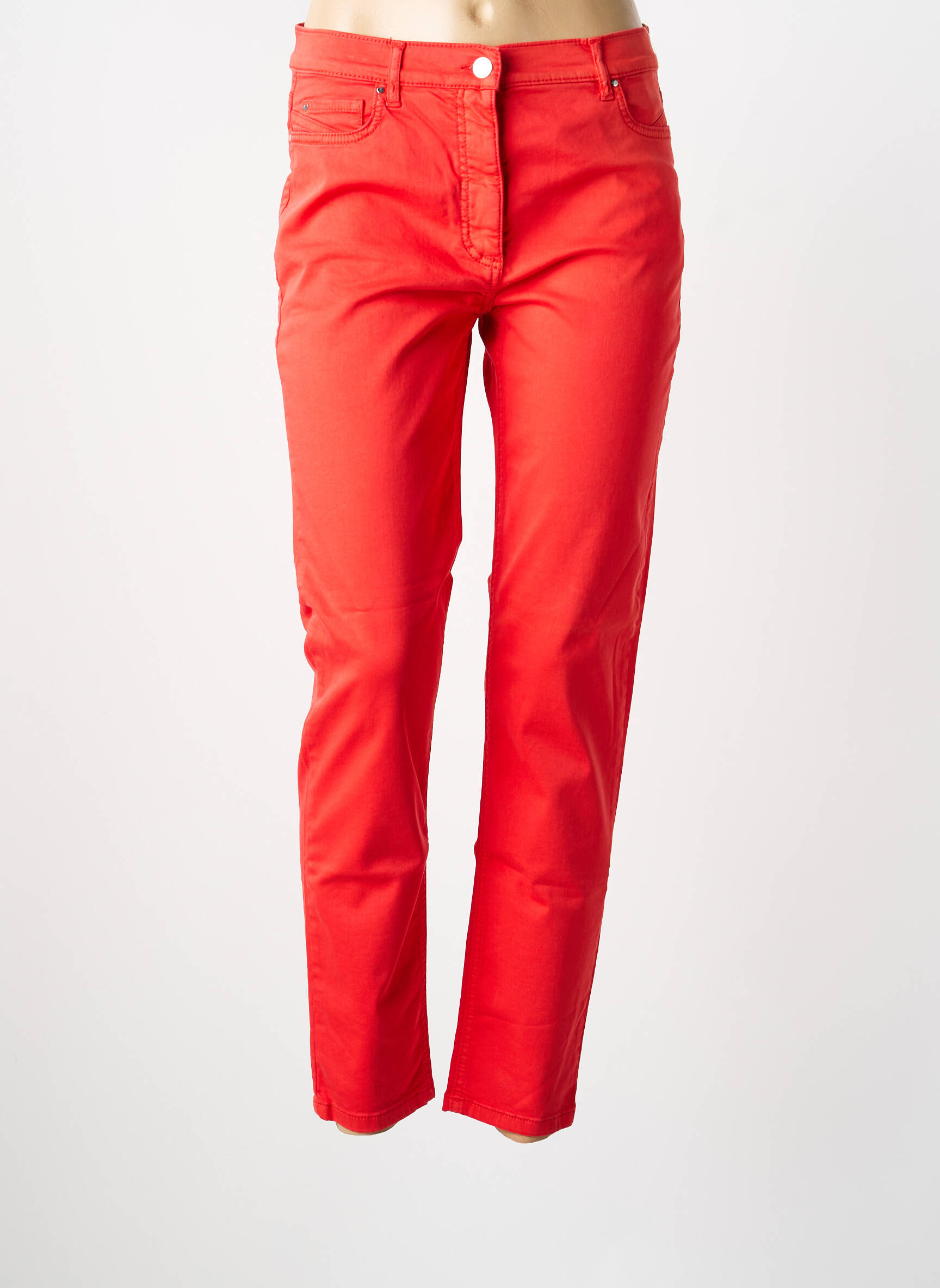 Pantalon slim tissage popeline taille normale rouge BETTY BARCLAY femme