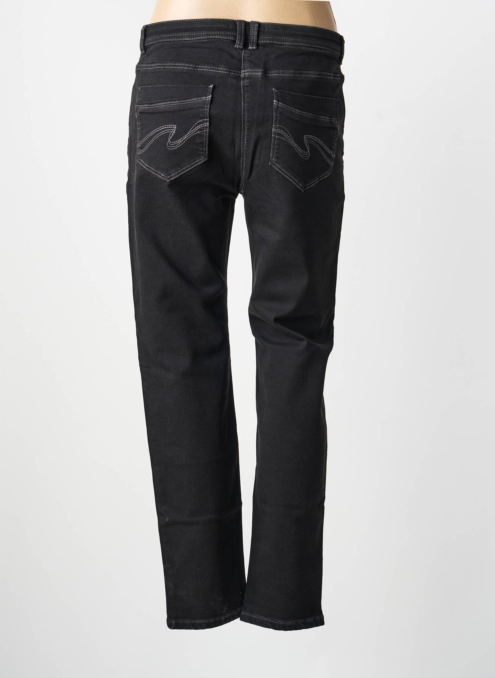 Jeans coupe droite stretch taille normale noir BARBARA LEBEK femme