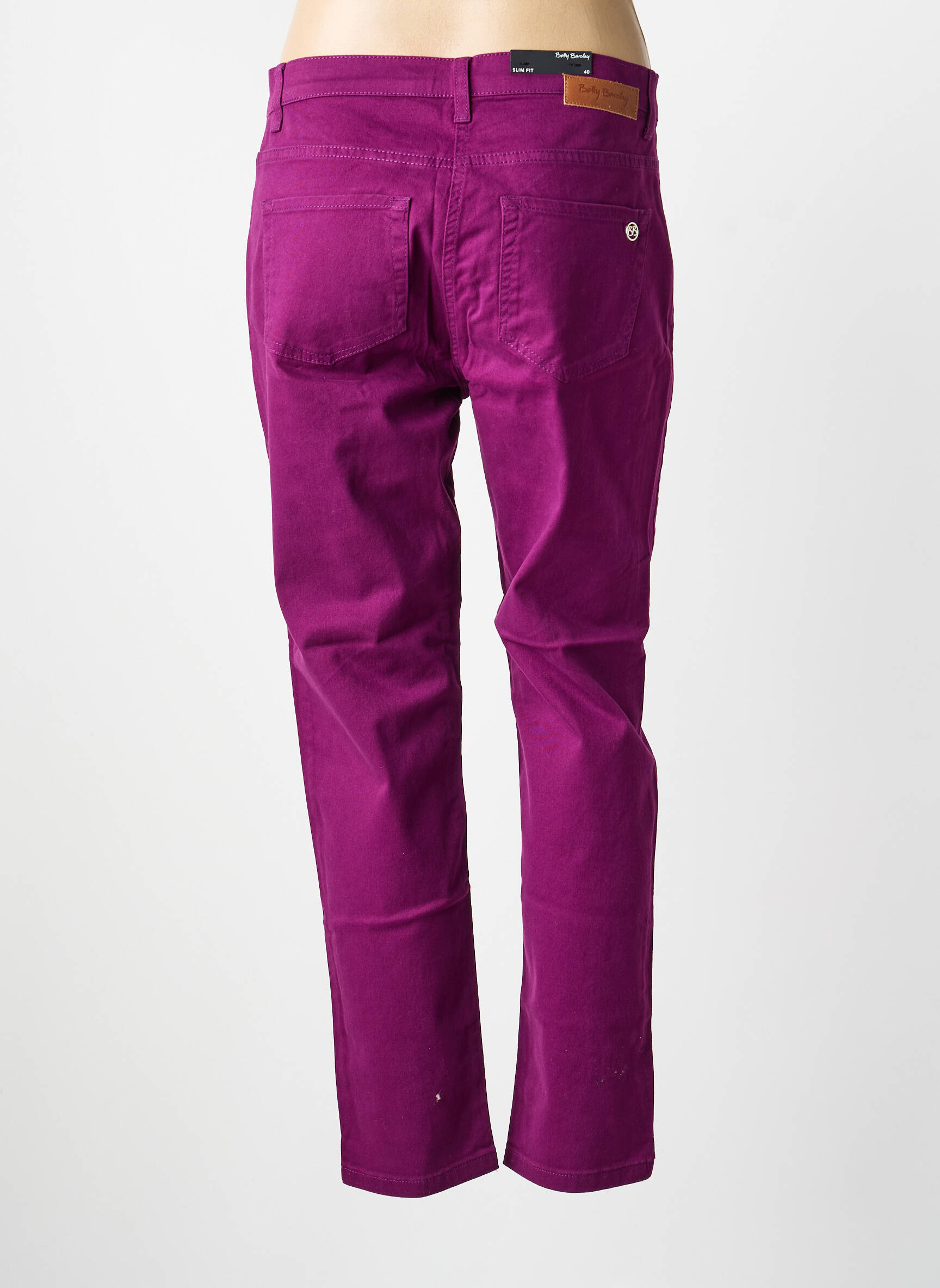 Pantalon droit stretch taille normale violet BETTY BARCLAY femme
