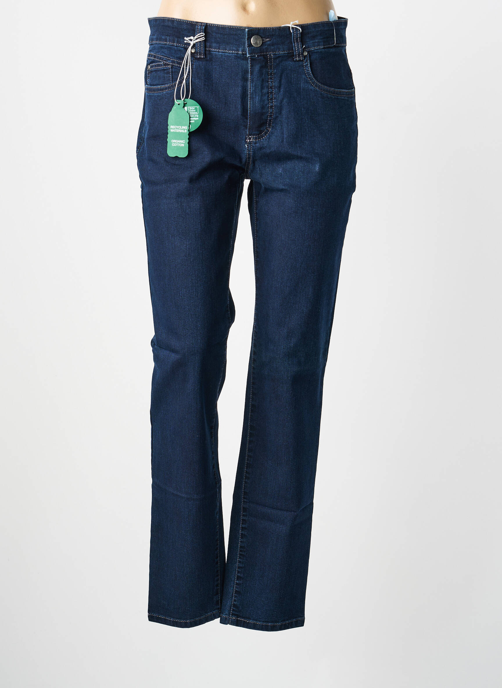 Jeans coupe droite stretch taille normale bleu ANNA MONTANA homme