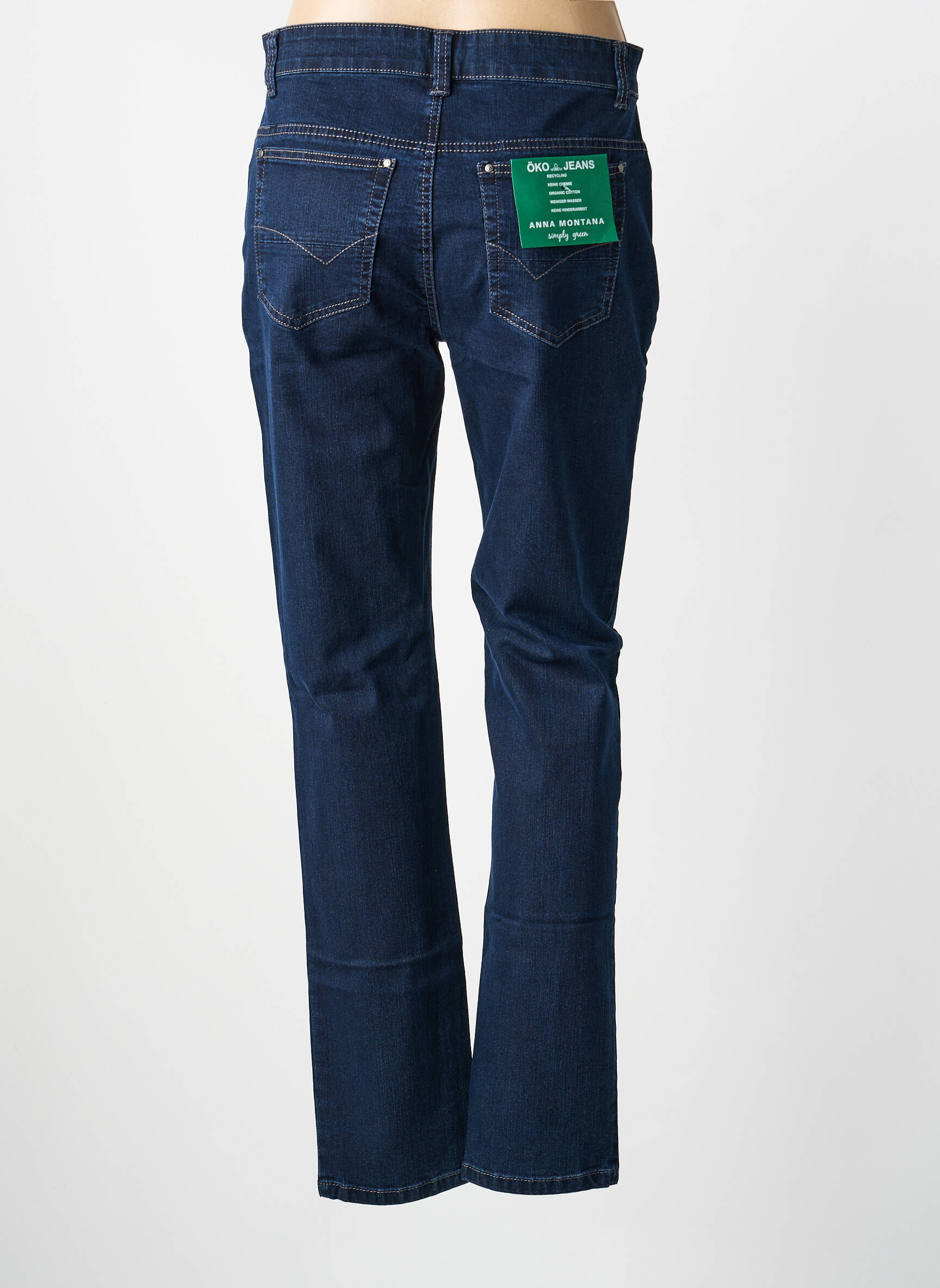 Jeans coupe droite stretch taille normale bleu ANNA MONTANA homme