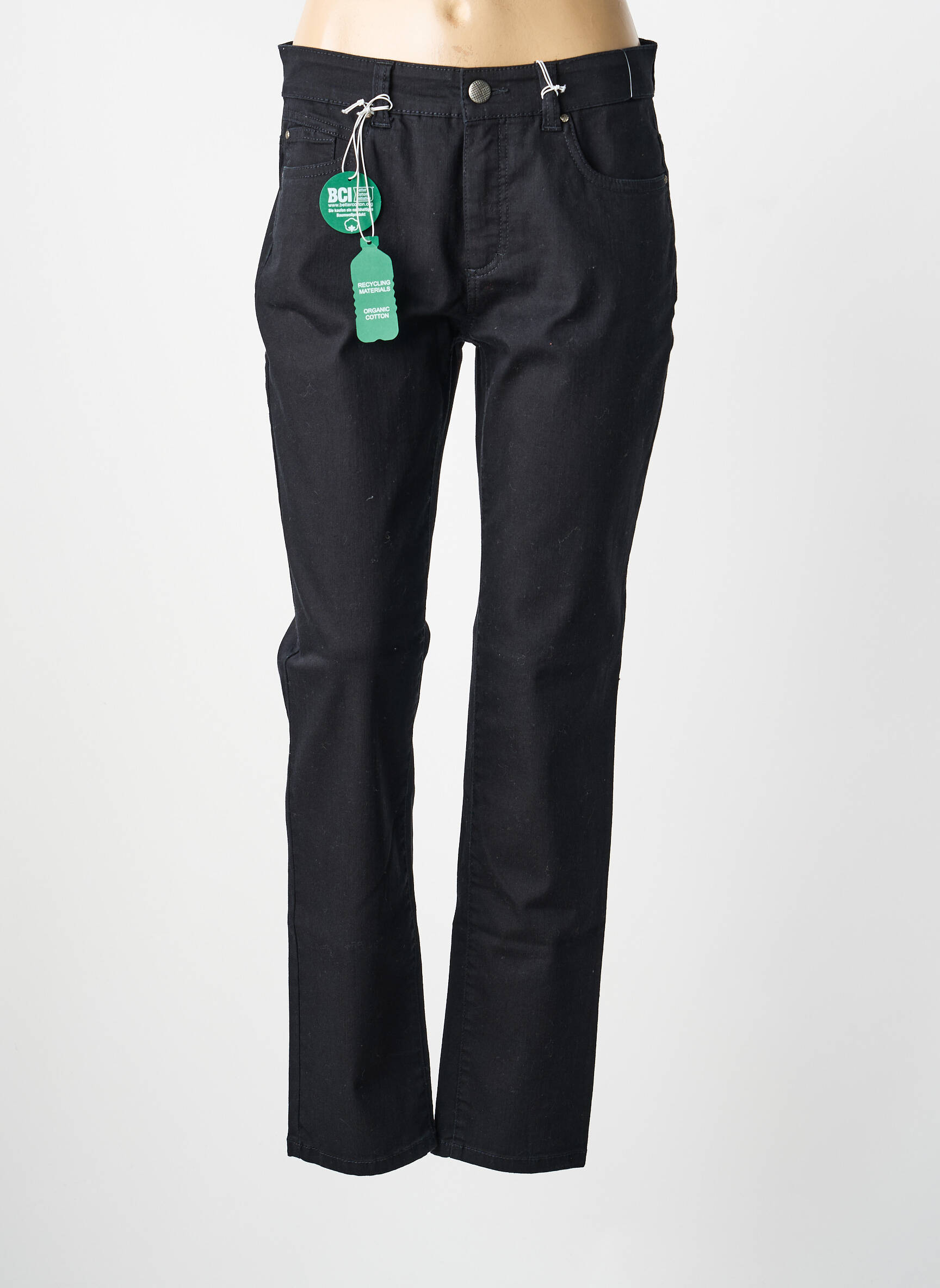 Jeans coupe droite stretch taille normale noir ANNA MONTANA homme
