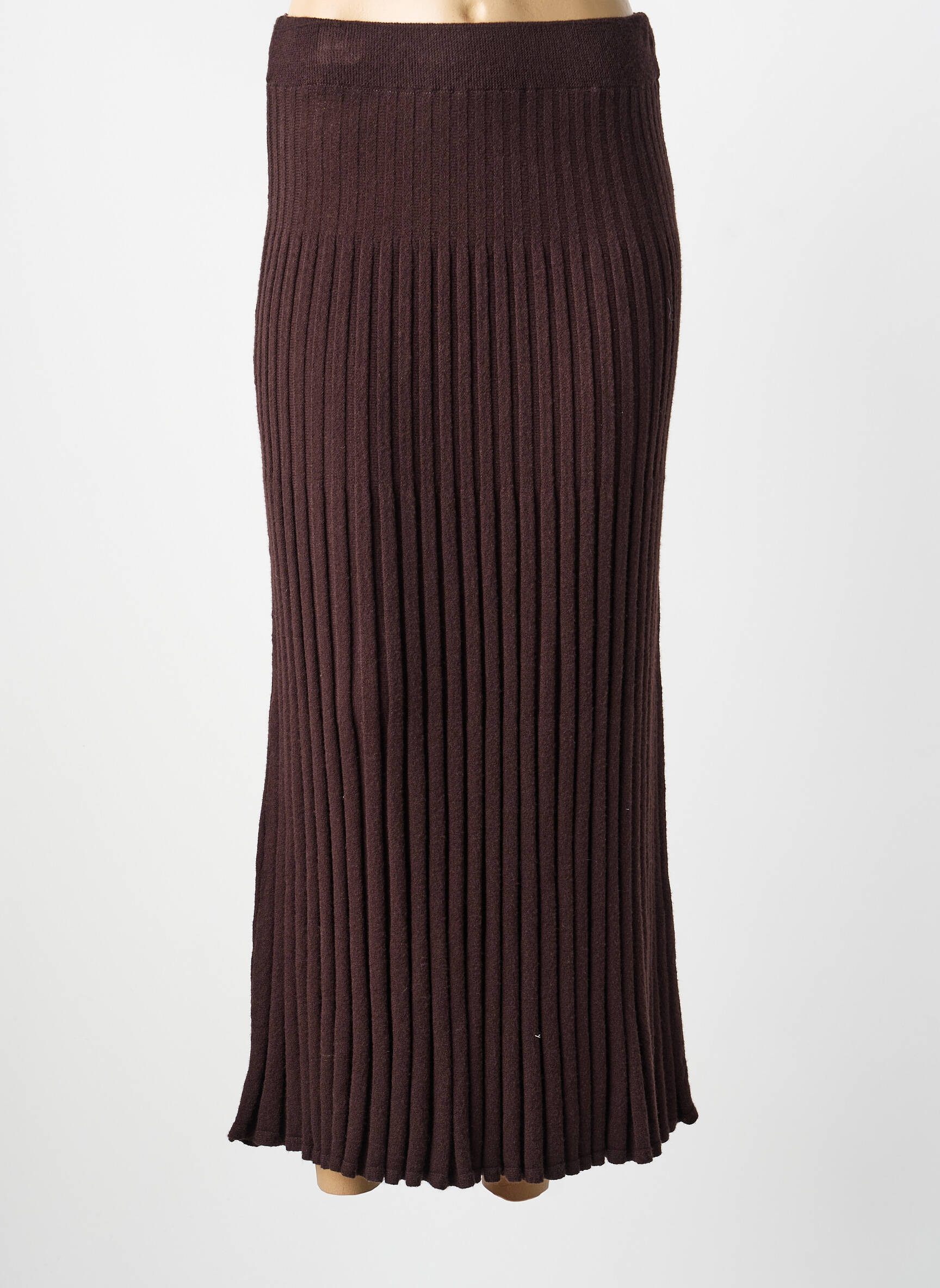 Jupe longue taille normale marron BARILOCHE femme
