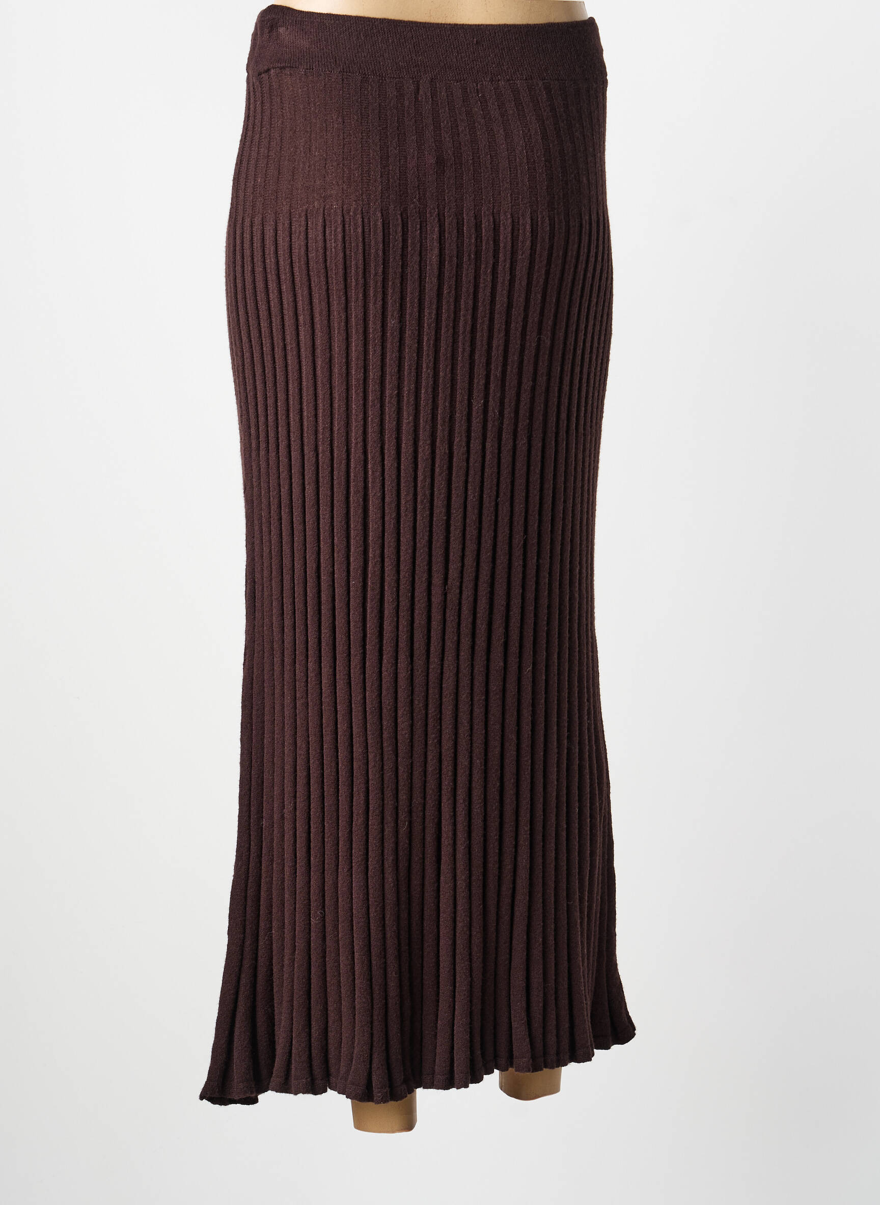 Jupe longue taille normale marron BARILOCHE femme