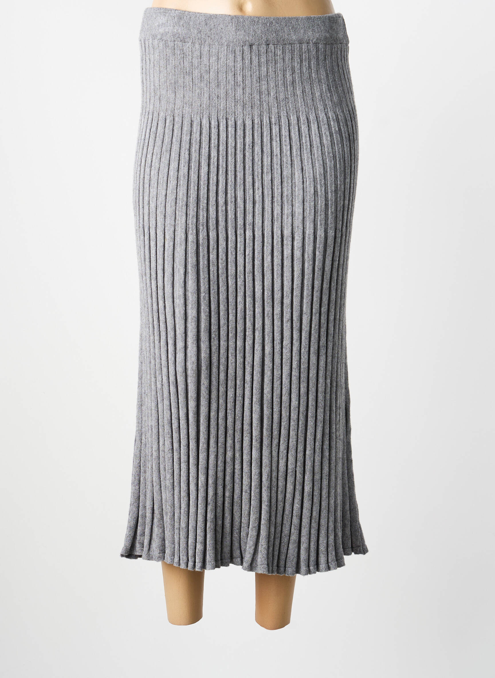 Jupe longue taille normale gris BARILOCHE femme