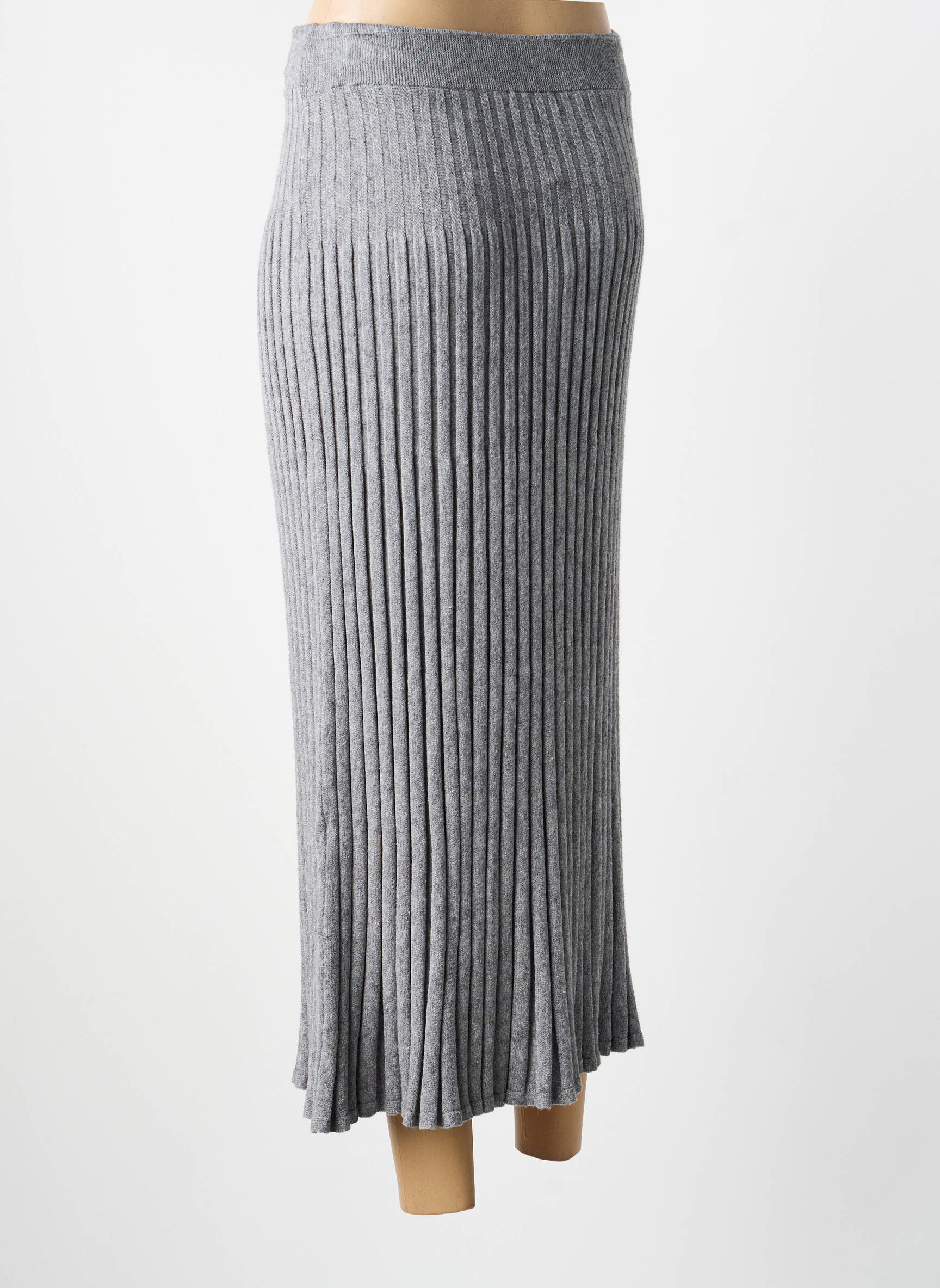 Jupe longue taille normale gris BARILOCHE femme