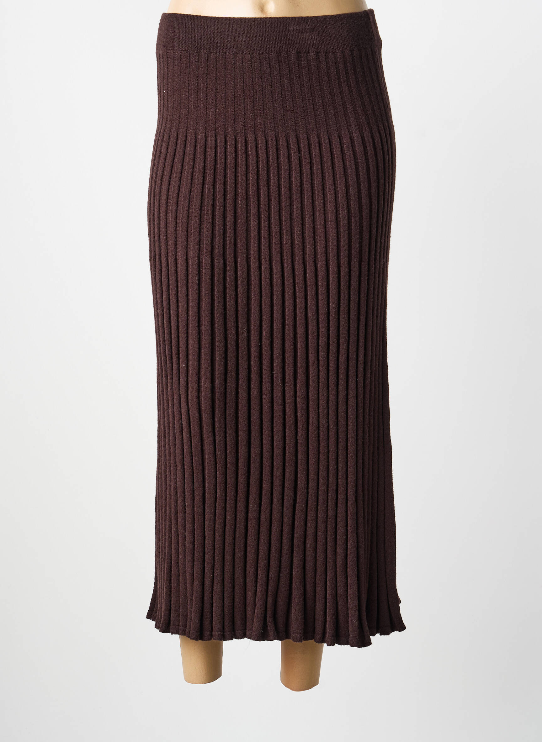 Jupe longue taille normale marron BARILOCHE femme