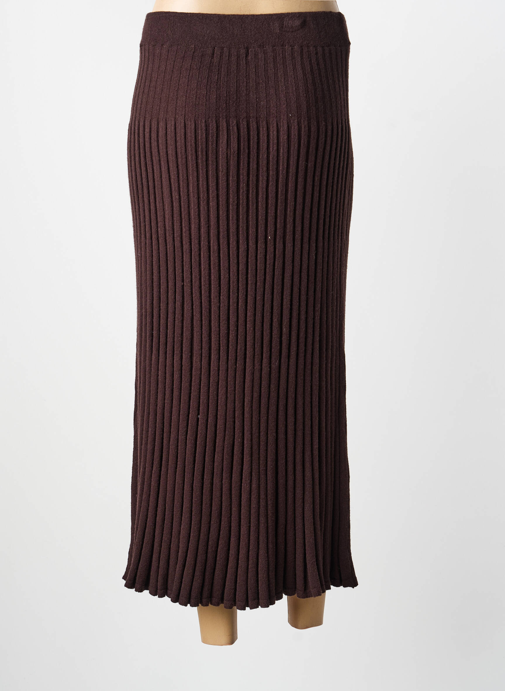 Jupe longue taille normale marron BARILOCHE femme