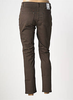 Pantalon 7/8 stretch taille normale marron ANNA MONTANA femme
