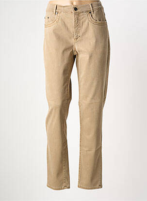 Jeans coupe slim stretch taille normale marron ANNA MONTANA femme