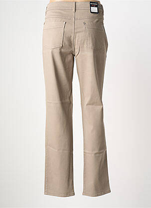 Pantalon slim tissage popeline taille normale marron ANNA MONTANA femme