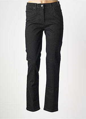 Jeans coupe slim stretch taille normale noir ANNA MONTANA femme