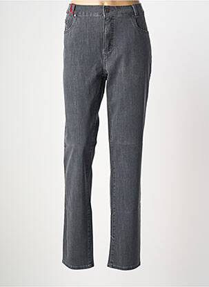 Jeans coupe slim stretch taille normale gris ANNA MONTANA femme