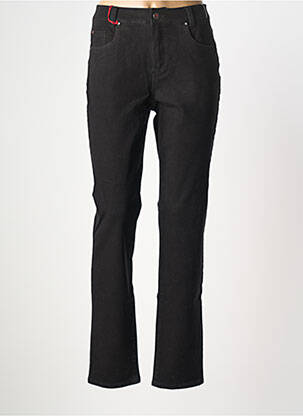 Jeans coupe slim stretch taille normale noir ANNA MONTANA femme