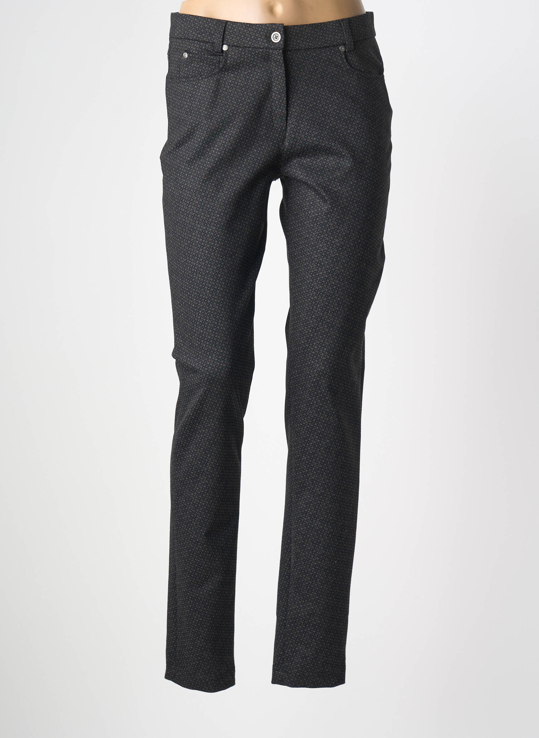 Pantalon slim stretch taille normale gris GUY DUBOUIS femme