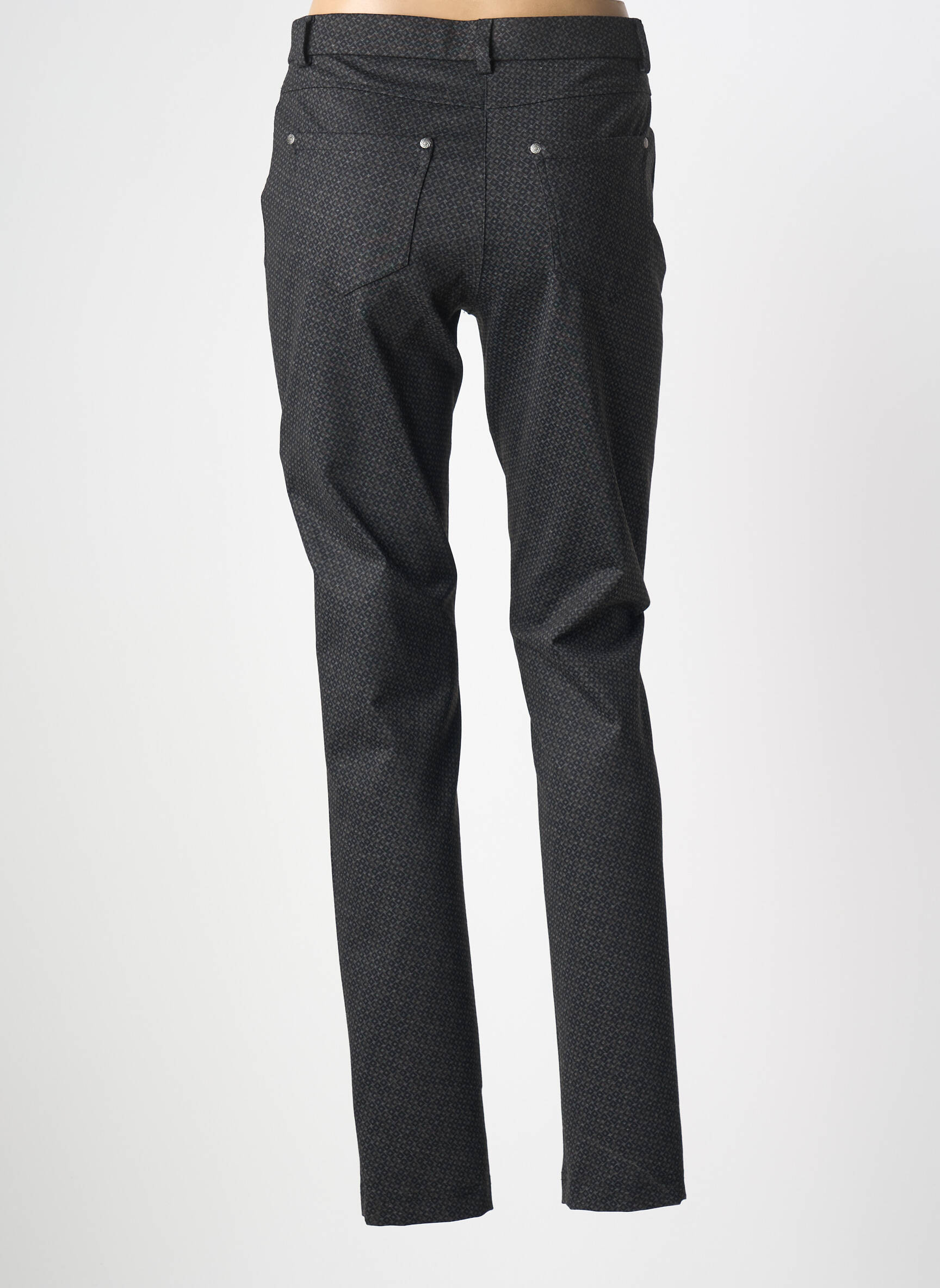 Pantalon slim stretch taille normale gris GUY DUBOUIS femme