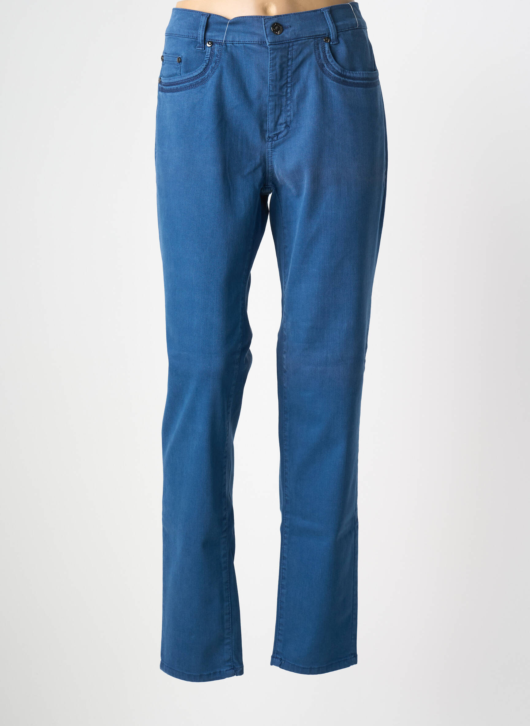 Jeans coupe slim taille normale taille normale bleu ANNA MONTANA femme