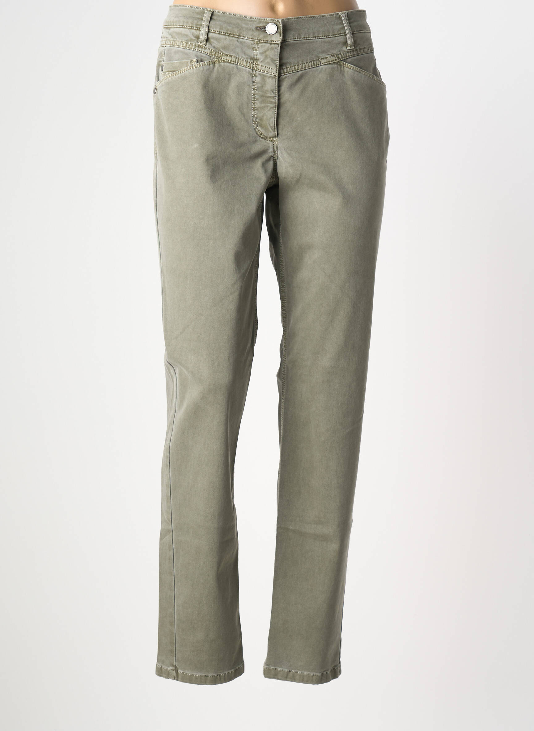 Jeans coupe slim stretch taille normale vert BETTY BARCLAY femme