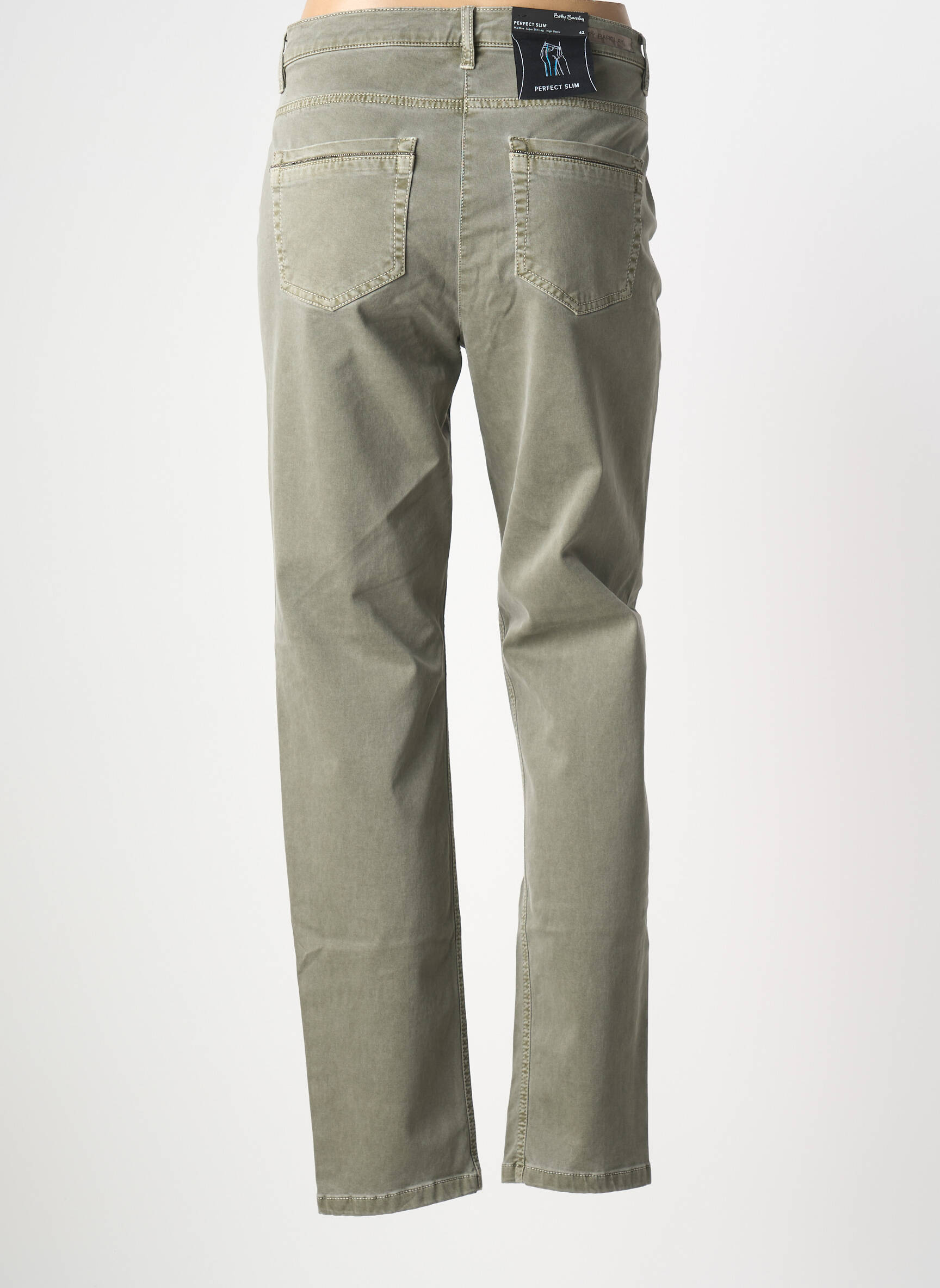 Jeans coupe slim stretch taille normale vert BETTY BARCLAY femme